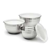 CUISINART S/S MIXING BOWLS WITH LIDS - SET OF 3